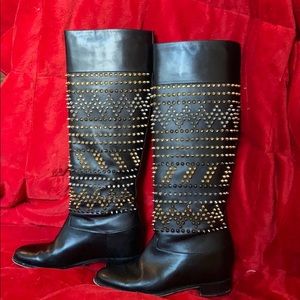 Christian Louboutin Studded Leather Boots
